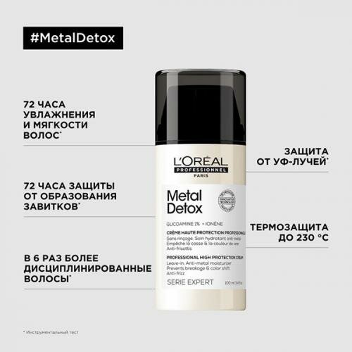 L'Oreal Professionnel Metal Detox несмываемый крем с высокой степенью защиты, 100 мл