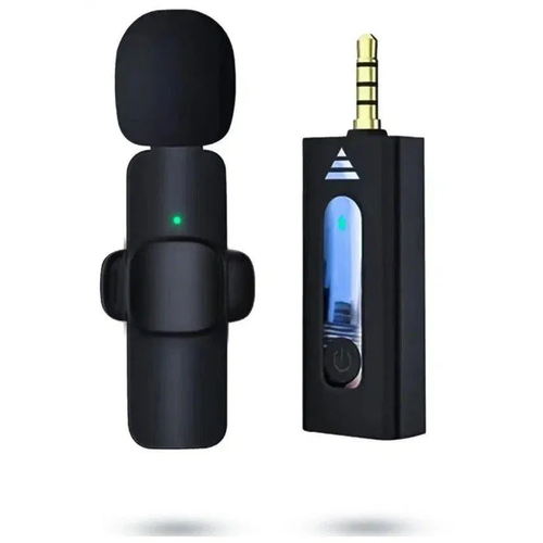 Микрофон петличный беспроводной с шумоподавлением для Android - mini jack 35 mm для телефона и компьютера с клипсой 78000₽