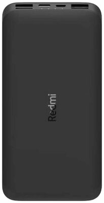 Портативный аккумулятор Xiaomi Redmi Power Bank с кабелем, 10000 mAh, черный, упаковка: коробка
