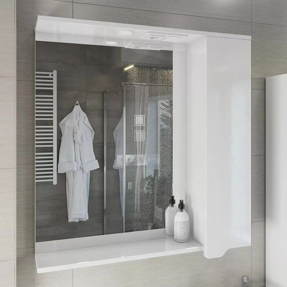 фото Зеркало Sanstar Лайн 80 белое 144.1-2.5.1.