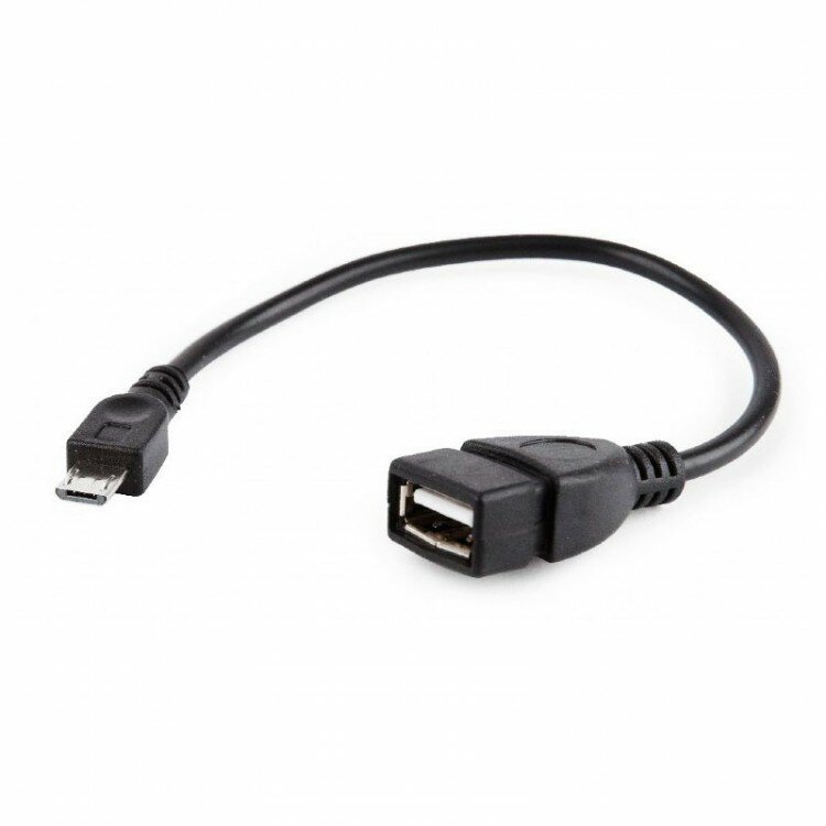 Кабель microUSB 0.15м Bion BNA-OTG-AFBM-001 круглый черный