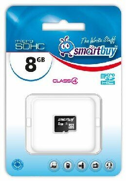 Карта памяти (SMARTBUY (SB8GBSDCL4-00) MicroSDHC 8GB Сlass4)