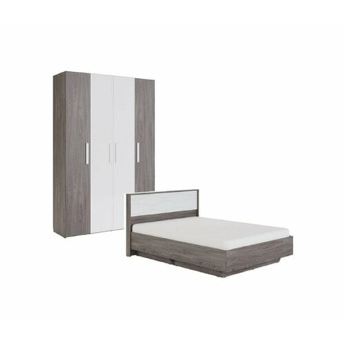 КБ Кровать Лира Люкс 1,4+ Шкаф 4 дверный анкор