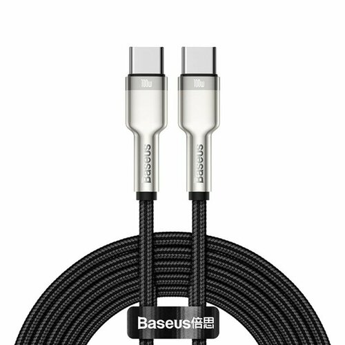 2 шт. Кабель Baseus, Type-C - Type-C, 5 A, 100W, 2 м черный