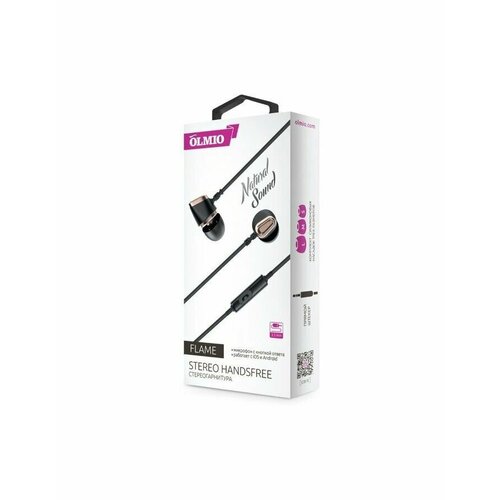 Наушники Olmio Flame 35мм черные 51000₽