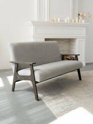 Прямой диван Relax, серый, 2-х местный, 138x75x80