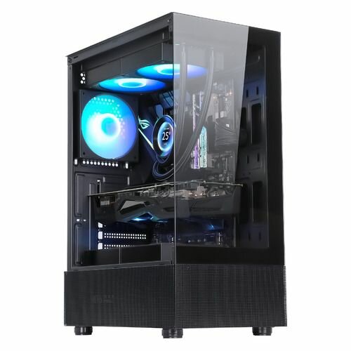 Корпус ATX Formula Crystal Z1, Midi-Tower, без БП, черный