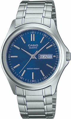 Наручные часы CASIO Collection MTP-1239D-2A, серебряный, синий