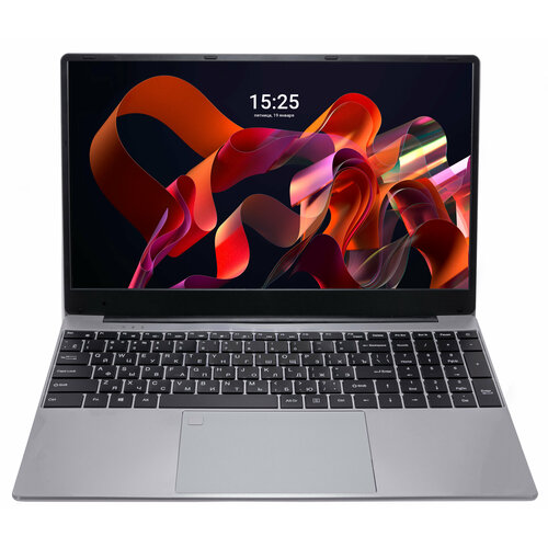 Ноутбук 15.6" Notebook Intel N5095, RAM 16GB, SSD 512GB, WiFi, BT, (NB1565MS) Metal Silver