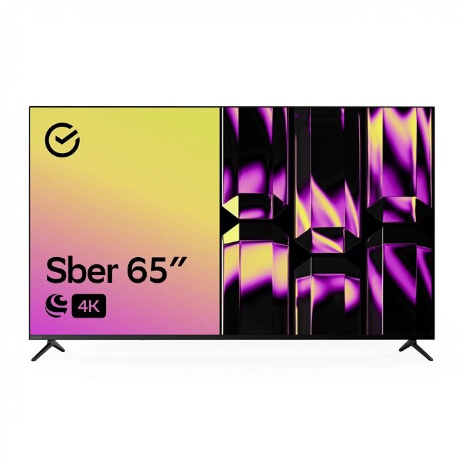 Телевизор 65" SBER 4K UHD, черный (SDX-65U4124B)