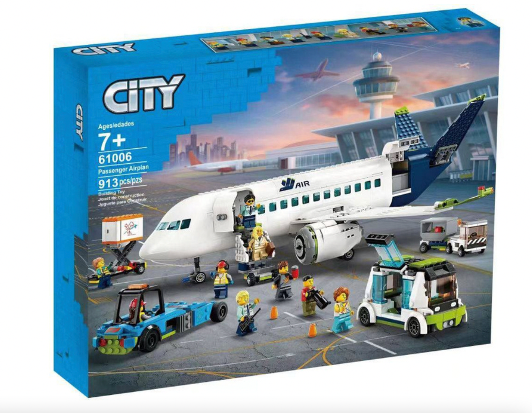 Конструктор Сити: Пассажирский самолет - 913 деталей/совместим с Lego City