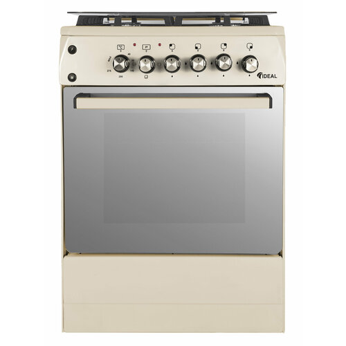Комбинированная плита IDEAL L 265 молочная 60 см газовые конфорки духовка электрическая с конвекцией чугунные решетки электроподжиг 2992000₽