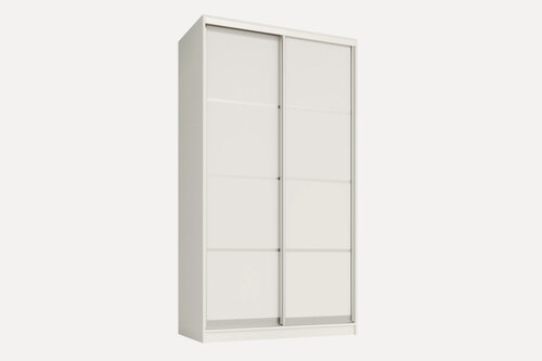 Изображение товара Шкаф купе, для одежды Айсберг 2, МФ-Купе, 120х60х220, белье/платье, цвет белый, профиль серебро