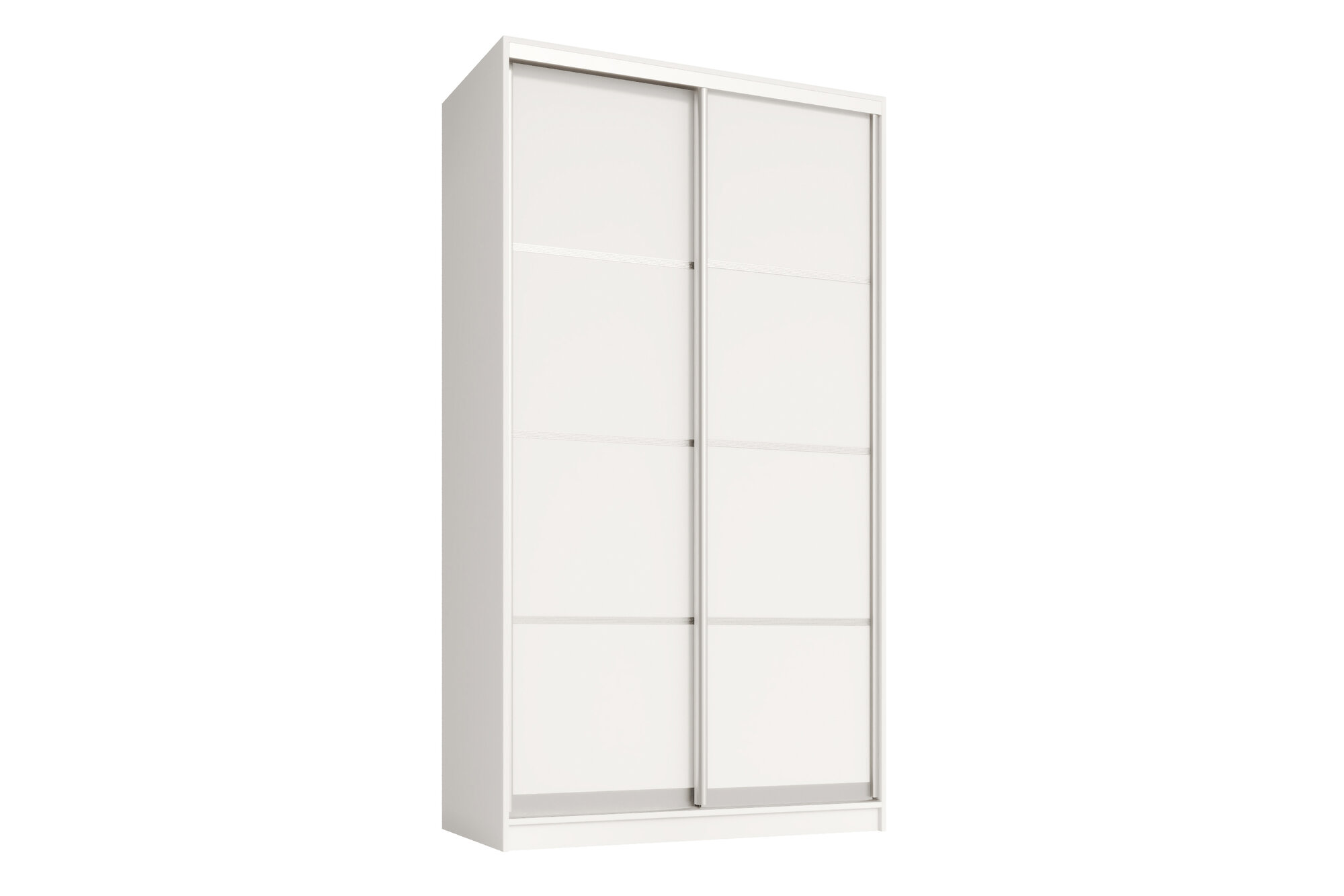 Шкаф купе, для одежды Айсберг 2, МФ-Купе, 120х45х220, белье/платье, цвет белый, профиль серебро