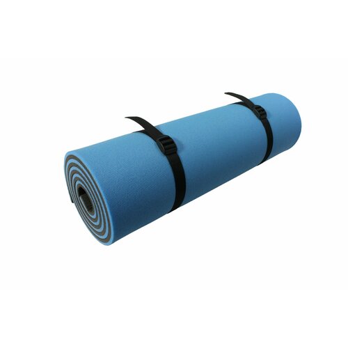 Коврик для туризма и спорта со стяжкой двухслойный 1800х600 мм толщина 10 мм Цвет синийчерный PROTECT 1243₽