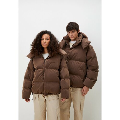 фото Пуховик fable uniform, размер xxl, коричневый