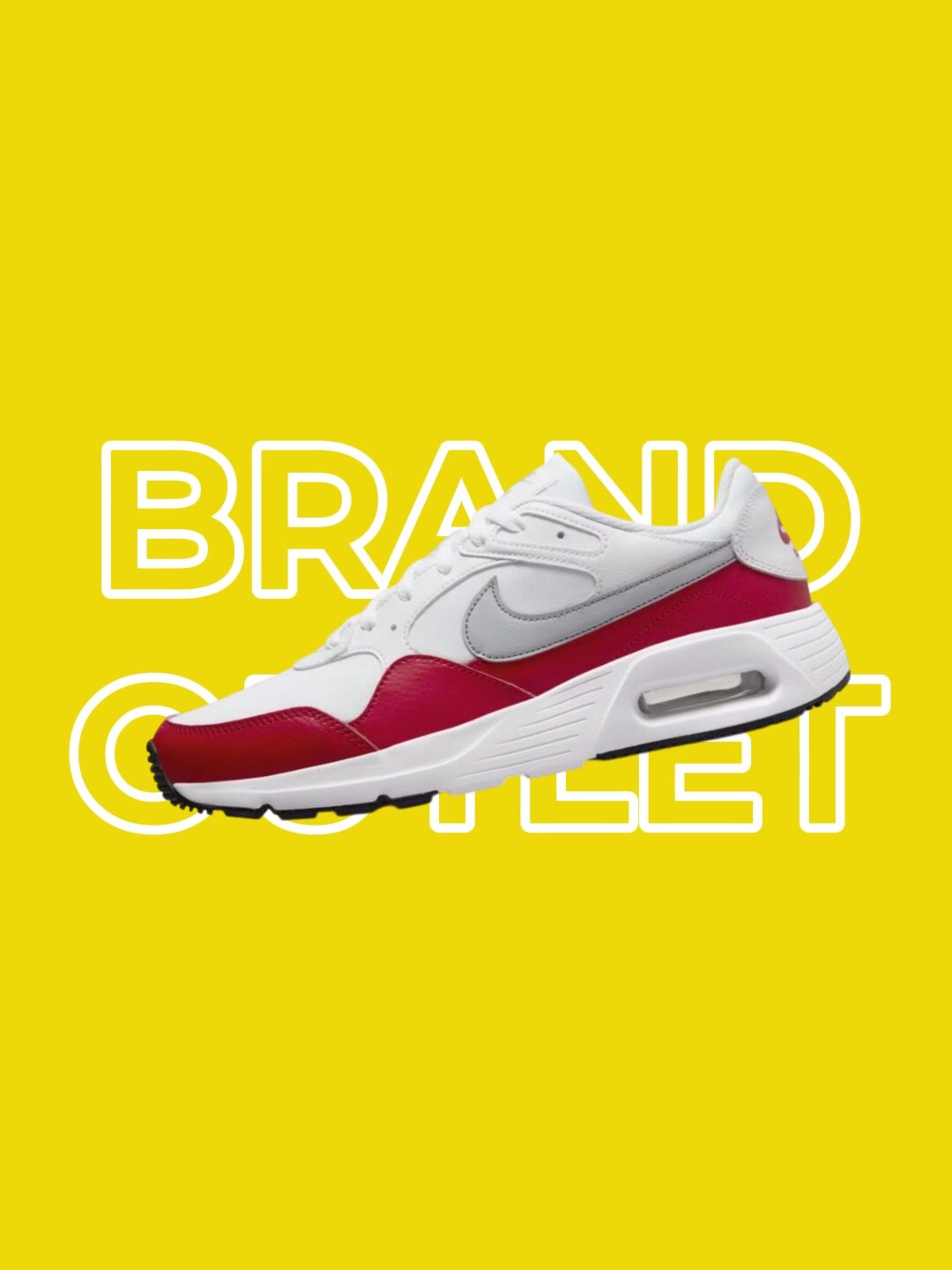 Кроссовки NIKE Air Max SC, полнота F, размер 9 US, белый-красный — фото 1