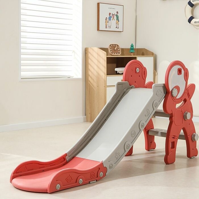 Детская горка Oubaoloon "Астронавт", красная, пластик (UT0110)