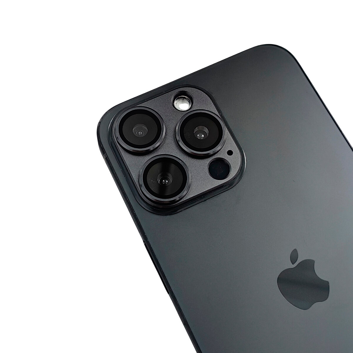 Защитное стекло на камеру Apple iPhone 15 Pro / 15 Pro Max черный титан — фото 1