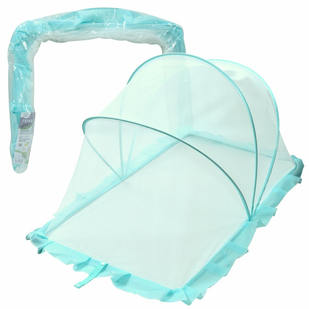 Антимоскитная сетка Мультидом для кроватки складная полиэстер липучки 110x60x55 см