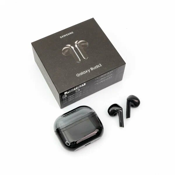 Samsung Galaxy Buds 3 Black, Беспроводные наушник, Bluetooth 5.3, стильный дизайн, современный звук.