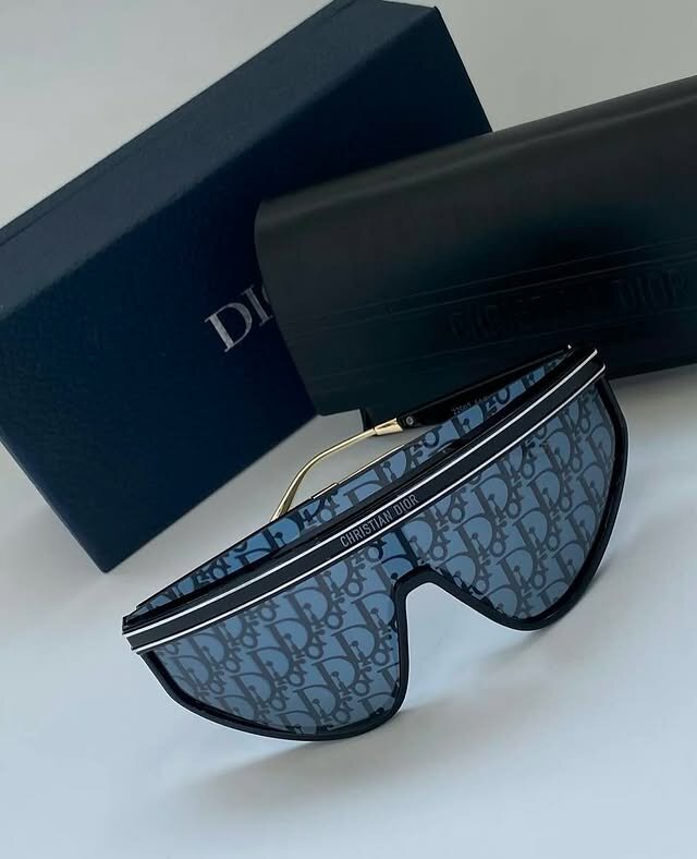 Солнцезащитные очки Christian Dior, голубой/черный — фото 1