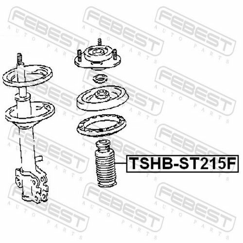 Пыльник переднего амортизатора с отбойником d21 для автомобилей TOYOTA TSHB-ST215F, FEBEST TSHBST215F