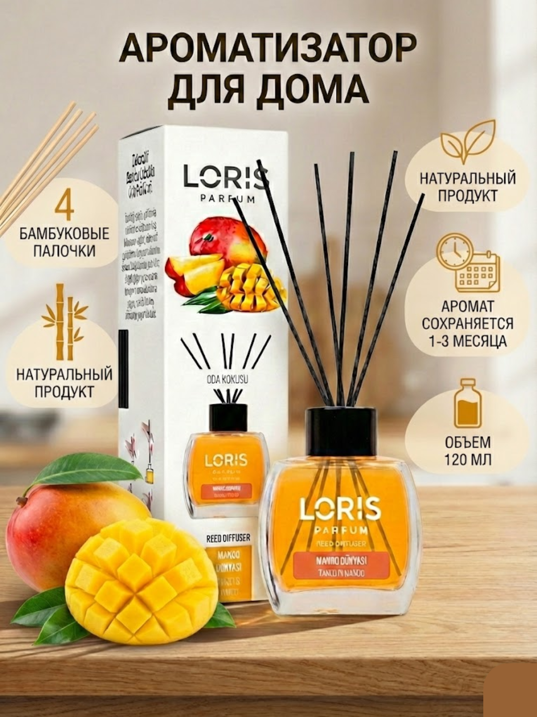 Аромадиффузор Loris: Стойкий парфюм для дома и офиса Loris Parfum