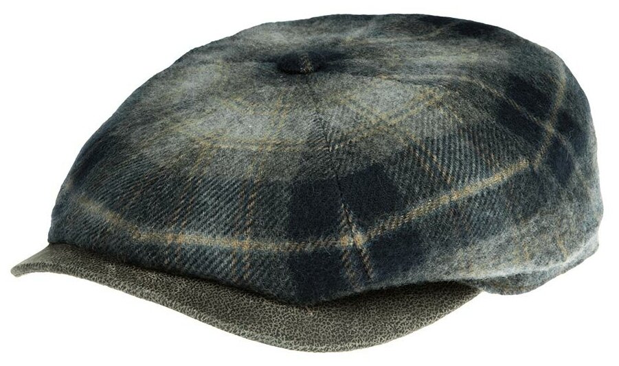 Кепка восьмиклинка STETSON 6840327 HATTERAS LAMBSWOOL CHECK 
