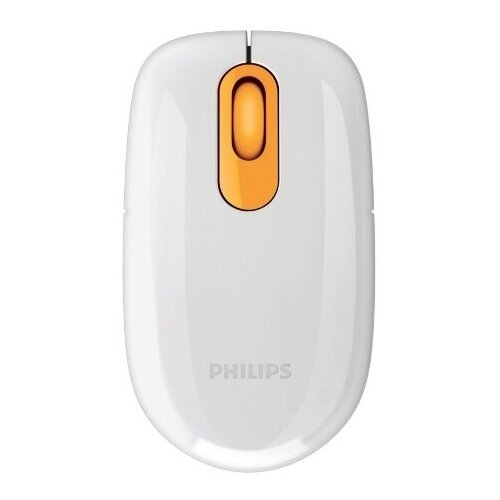 Мышь Philips SPM5910/10 USB, желто-белый, 1200dpi, ComfortFit, кабель 0,65м, USB