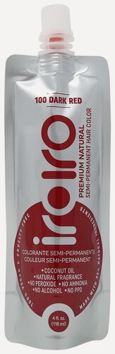 Изображение товара Семи-перманентный краситель для волос iroiro 100 DARK RED / Темно-красный 118 мл