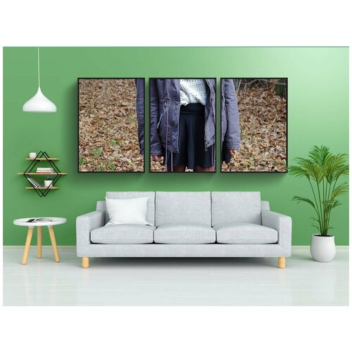 фото Набор модулных постеров для интерьера "девочка, модель, мода" 60x90 см. в тубусе, без рамки lotsprints