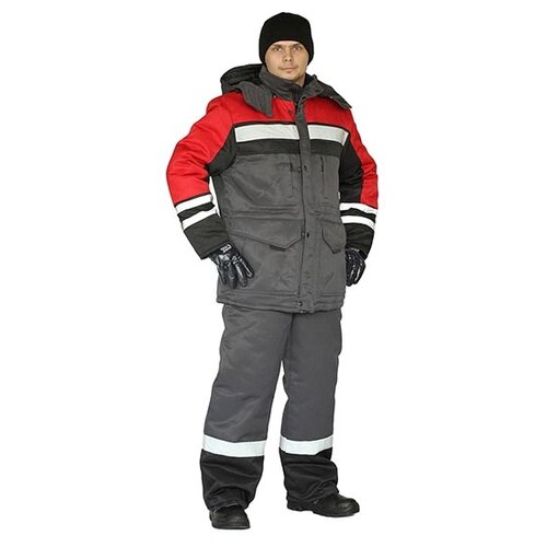 фото Костюм муж. зимний, р.44-46, рост 182-188, т.серый с красным и черным ял-02-24 113-90001337 ursus