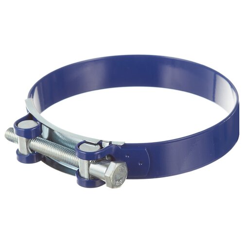 Хомут силовой Hard-Fix 131-139 мм оцинкованная сталь с полимерным покрытием одноболтовый