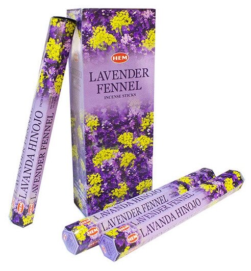 Благовония палочки HEM Лаванда Фенхель Lavender Fennel 120 шт