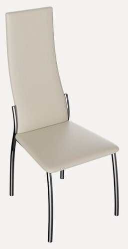 Изображение товара Стул обеденный Трия Кредо Хром, к/з Бежевый, Ваниль 890