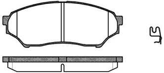Дисковые тормозные колодки передние REMSA 0845.01 для Mitsubishi Pajero Pinin (4 шт.)