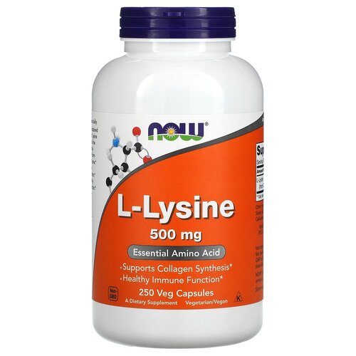 L-Lysine капс., 500 мг, 120 мл, 120 г, 100 шт.