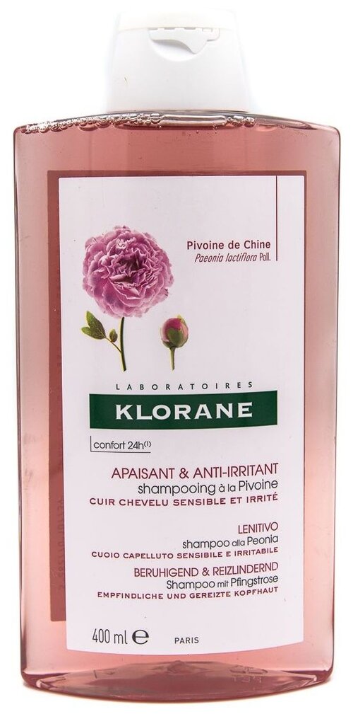 Klorane шампунь Soothing and Anti-Irritant with peony, 400 мл
