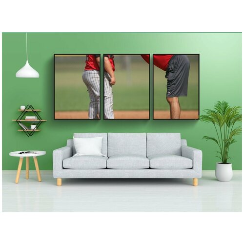 фото Набор модулных постеров для интерьера "бейсбол, малая лига, кувшин" 60x90 см. в тубусе, без рамки lotsprints