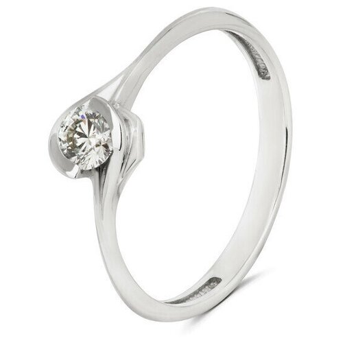 фото 53483-2 кольцо русские самоцветы кольцо с бриллиантом из белого золота 585 пробы "shine",17 размер