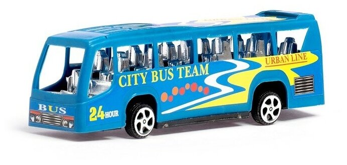 Автобус инерционный «Городская экскурсия» цвета микс