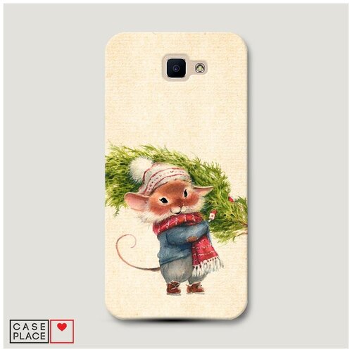 фото Чехол пластиковый samsung galaxy j5 prime 2016 рождественская мышка case place