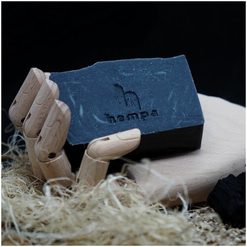 Конопля + Уголь. Мыло ручной работы для рук на основе конопляного масла холодного отжима элитных семян масличных сортов