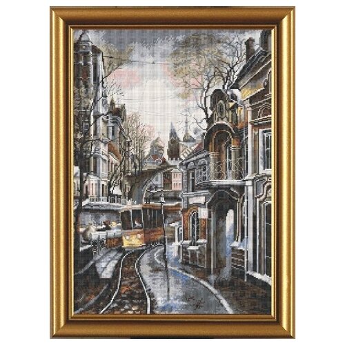 фото Набор для вышивания мулине нова слобода арт.ре3109 трамвайный путь 28х41 см nova sloboda