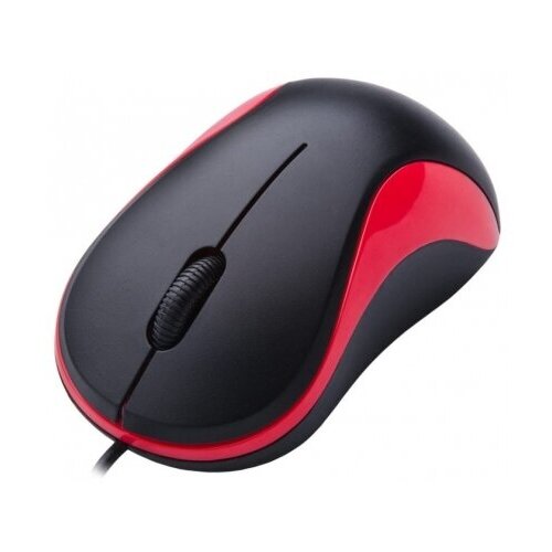 Мышь oklick 115S Optical Mouse for Notebooks USB, черно-красная