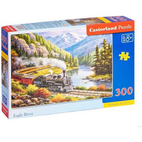 Castorland Паровоз в горах B-030293, 300 дет., разноцветный puzzle 300 поезд в горах castorland
