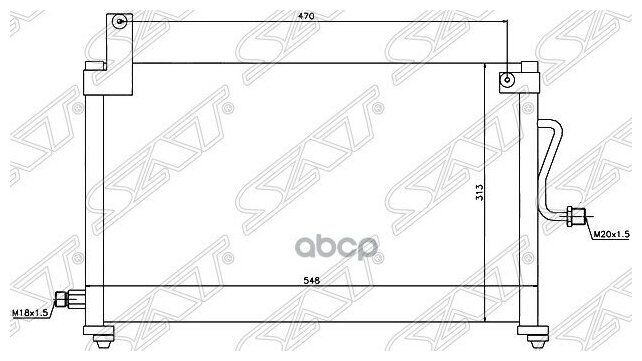 Радиатор Кондиционера Daewoo Matiz 2001- Sat арт. ST-DW10-394-0