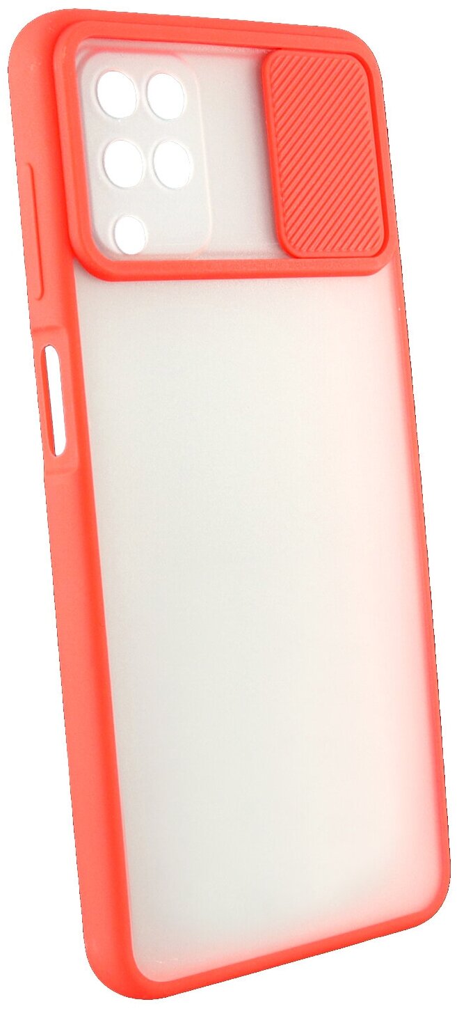 Чехол защитный TPU+PC с крышкой LuxCase для Samsung Galaxy A12, Красный, 2 мм - фото №1