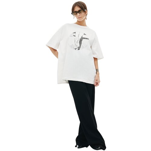 Saint Michael Белая футболка с принтом XXL